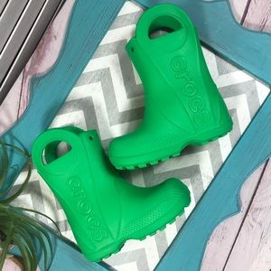 Crocs Green Unisex Child Handle It Rain Boots
